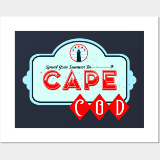 Spend Your Summer In Cape Cod Vintage Travel Billboard Posters and Art